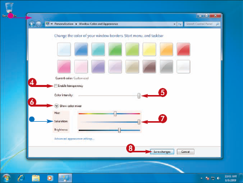 Windows 7 color scheme change back to basic